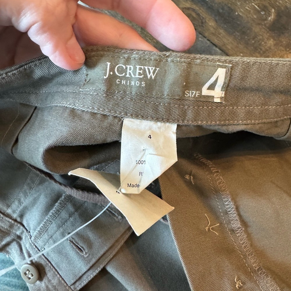 J. Crew Classic preppy chino pants nwt size 4 olive green - Picture 6 of 9